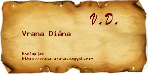 Vrana Diána névjegykártya